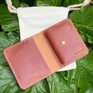 Luxurious Leather 5-Card Slot Wallet with Coin Pocket